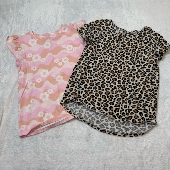 🍁3/$15 Pink Floral and Leopard Print T-Shirt Lot - Picture 1 of 6